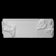 fragment christian sarcophagus scan man monument relief halfbody 3d print model - Mito3D
