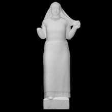 girl crete scan woman halfbody 3d print model - Mito3D