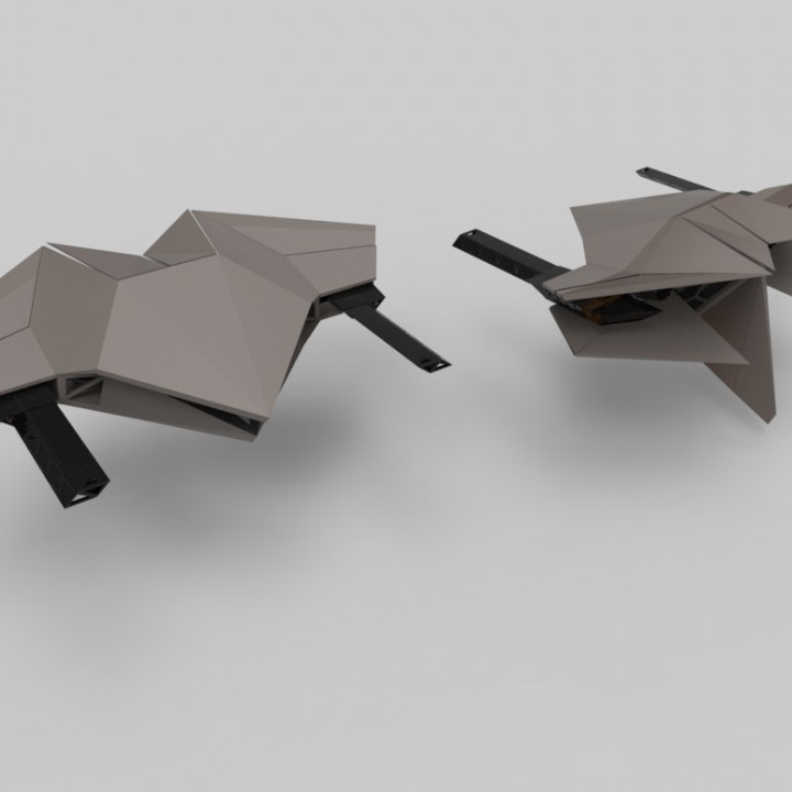 stealth drone 3D print model - Mito3D