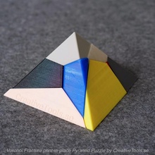 voronoi fracture impression place pyramide puzzle 3d print model - Mito3D