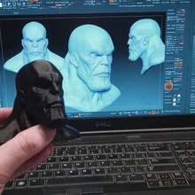 Thanos büst hayran Sanat galaksinin gardiyanları 3d print model - Mito3D