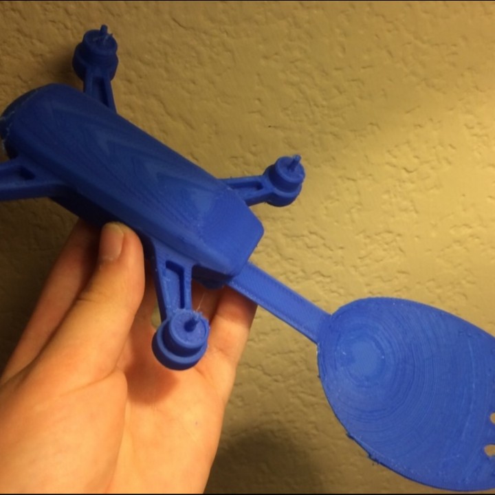 dji spork build 3d printer spool food fork meal spoon drone quadcopter 3D print model - Mito3D
