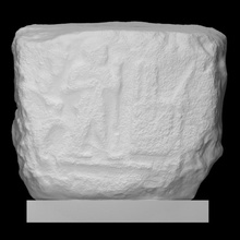 stele base hieroglyphic inscription scan architecture monument relief fullsize 3d print model - Mito3D