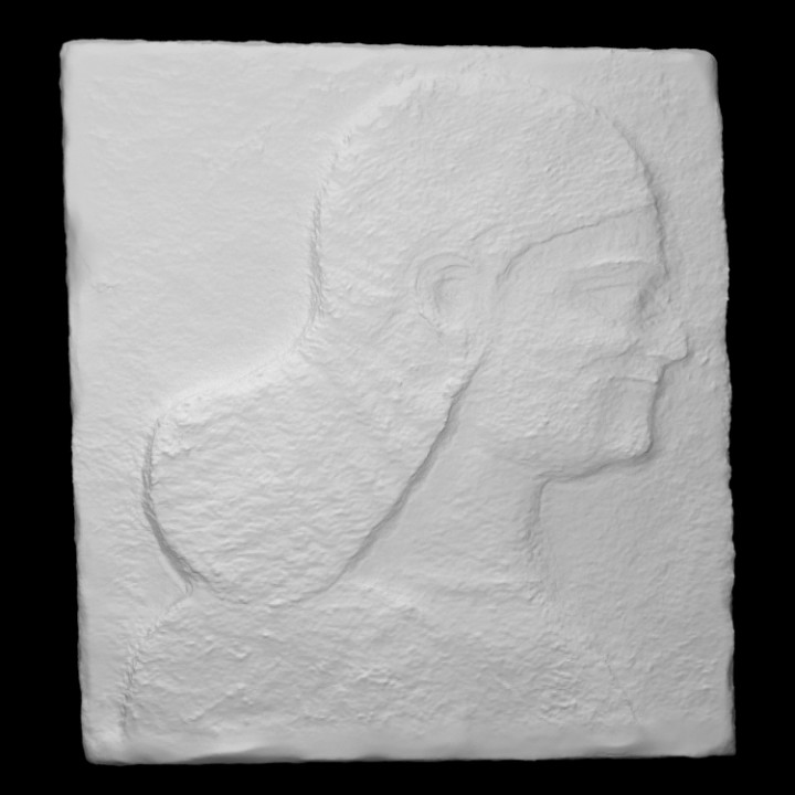 fragmentary relief slab palace tiglath-pilesar iii scan architecture fragment 3D print model - Mito3D