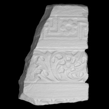 friso escanear alivio geométrico fragmento floral 3d print model - Mito3D