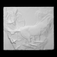 fragment frieze scan animal man horse relief 3d print model - Mito3D