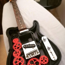 geartar formazione scolastica chitarra elettrica strumento musicale 3d print model - Mito3D