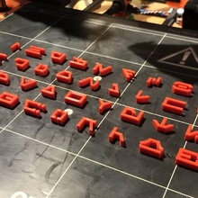 aurebesh lettering embedding fan art starwars font aurebeshletters embeddable 3d print model - Mito3D