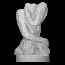 kneeling figure scan man abstract fullsize 3d print model - Mito3D