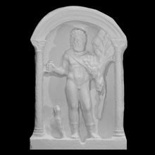 heracles stealing apples hesperides scan man tree nude relief fullsize 3d print model - Mito3D