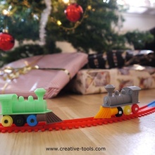 ct oyuncak tren izler oyuncaklar oyunlar Demiryolu lokomotif trenler vagon oyun seti Izlemek çift baskı sarmal setleri raylar model takım 3d print model - Mito3D