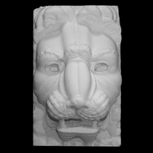 relief lion head scan animal architecture monument halfbody 3d print model - Mito3D