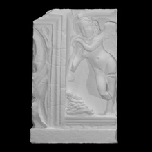 fragment sarcophagus eros figure scan child monument relief funerary 3d print model - Mito3D