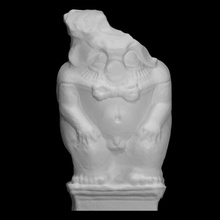 estatua enano Dios bes escanear hombre árbol desnudo alivio tamaño completo 3d print model - Mito3D