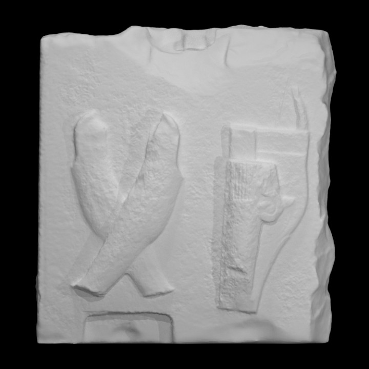 stone block funerary monument scan relief fragment 3D print model - Mito3D