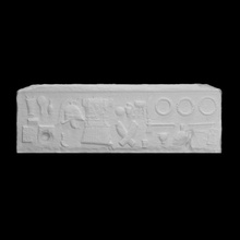 gravestone style sarcophagus facade scan monument relief fragment funerary 3d print model - Mito3D