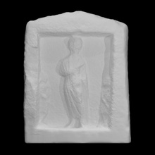 gravestone apollasm son dionysos scan man monument relief fullsize funerary 3d print model - Mito3D
