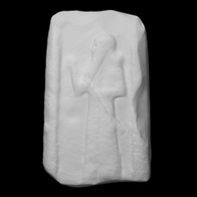 foundation inscription temple tukulti-ninurta scan architecture man monument relief halfbody fragment 3d print model - Mito3D