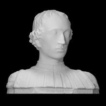 retrato rinaldo della luna escanear busto hombre medio cuerpo 3d print model - Mito3D