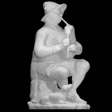 boy playing bagpipes v&a london scan 3d print model - Mito3D