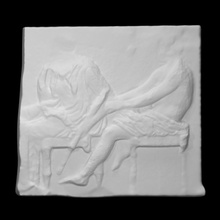 slab hellenistic frieze scan man horse monument relief fullsize halfbody 3d print model - Mito3D