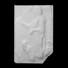 fragmento harpia túmulo friso Varredura animal homem alívio 3d print model - Mito3D
