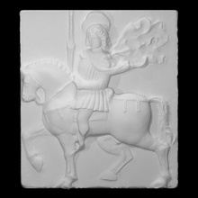 santo George cavalo Varredura homem alívio tamanho real corpo 3d print model - Mito3D