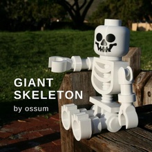 clásico esqueleto minifig juguetes juegos huesos gracioso Víspera Santos Lego cráneo juguete ossum 3d print model - Mito3D