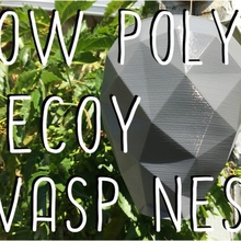 poly decoy wasp nest & garden art sculpture vase 3dprint lowpoly 3ddesign vasemode pestcontrol waspnest 3d print model - Mito3D