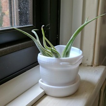 windowsill planter & garden plant pot 3d print model - Mito3D
