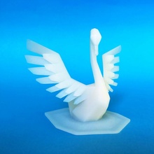 swan toys & games sculpture lowpoly vectary 3d print model - Mito3D