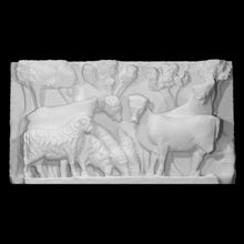 flock sheep oxen scan animals relief ox 3d print model - Mito3D