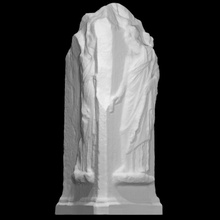 lados trípode base relieves escanear escultura mármol nike praxiteles dionisio 3d print model - Mito3D