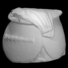estátua base esculpido pilha armaduras Varredura escudo mármore 3d print model - Mito3D