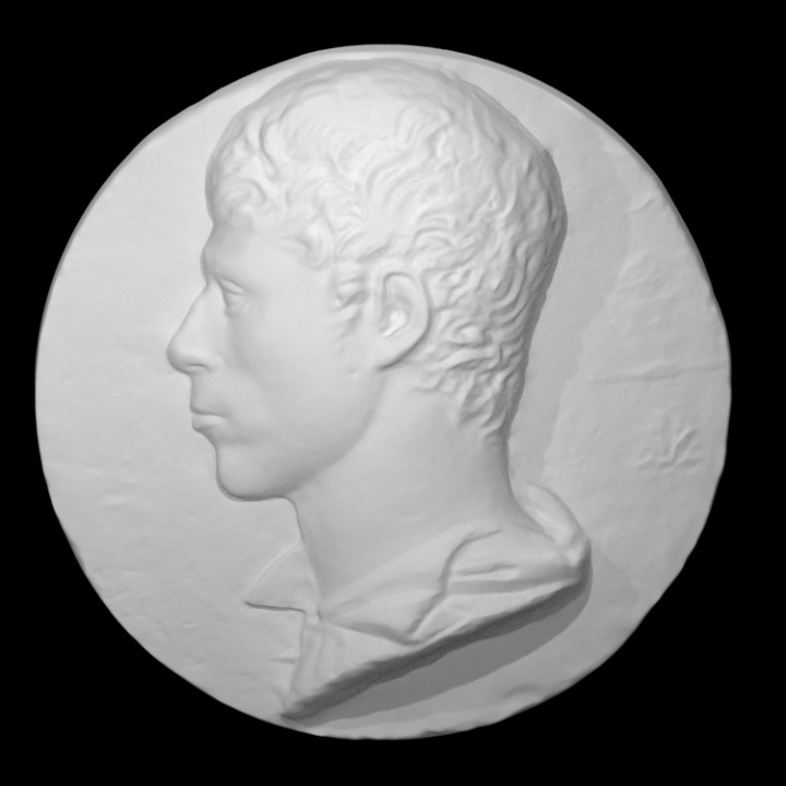 retrato vaquero auguste dominique ingres escanear cara yeso 3D print model - Mito3D