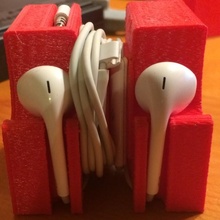 apple earbud holder display gadgets & electronics headphones earbuds 3d print model - Mito3D