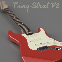 tiny american strat education axe guitar electricguitar fender telecaster stratocaster gibson 3d print model - Mito3D