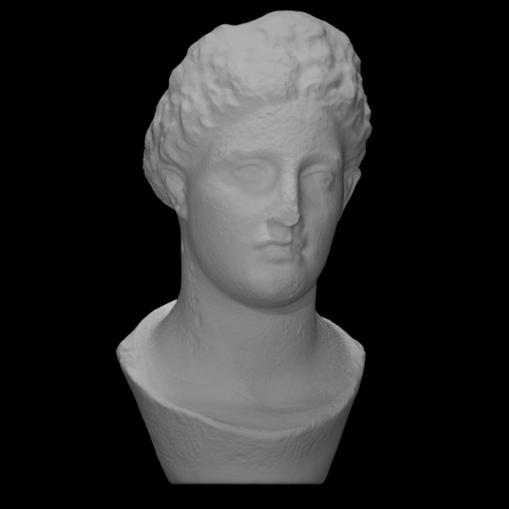 fêmea cabeça Varredura helenístico 3D print model - Mito3D