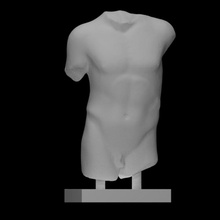 fragmented torso man scan 3d print model - Mito3D