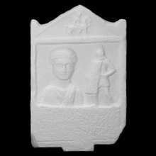 grave stele narcissos scan man monument relief funerary 3d print model - Mito3D