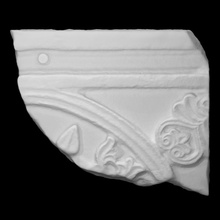 lastra frammento palmetta sollievo scansione architettura floreale 3d print model - Mito3D