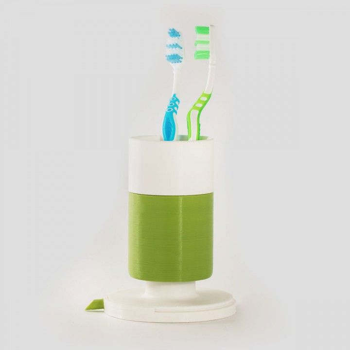 droppy - toothbrush holder & garden bathroom cup 3D print model - Mito3D