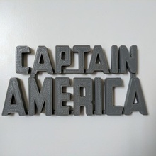 Kaptan Amerika logo hayret hayran Sanat 3d print model - Mito3D