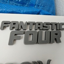 fantastic logo marvel fan art logo marvel  fantastic fantastic 3d print model - Mito3D