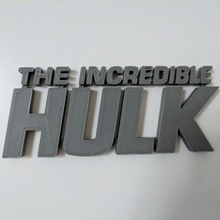 incrível hulk logotipo maravilha ventilador arte 3d print model - Mito3D