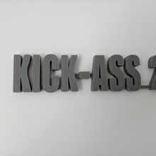 kick ass 2 logo marvel fan art 3d print model - Mito3D