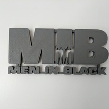 erkekler siyah logo hayret hayran Sanat 3d print model - Mito3D