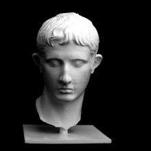 bronze head augustus scan 3d print model - Mito3D