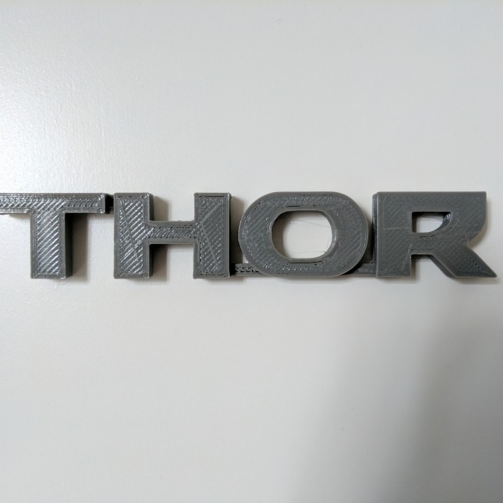 thor logo meraviglia fan arte 3D print model - Mito3D