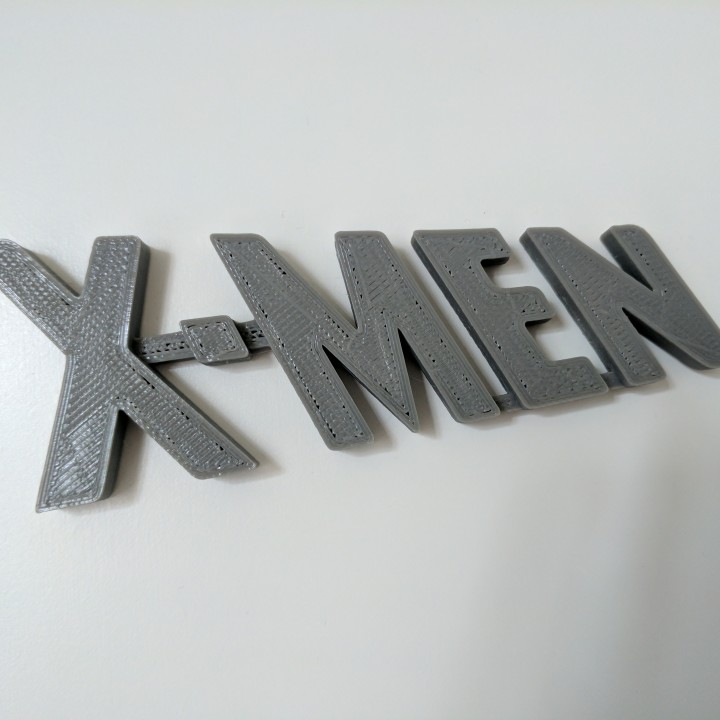 x men logotipo maravilha ventilador arte homens 3D print model - Mito3D